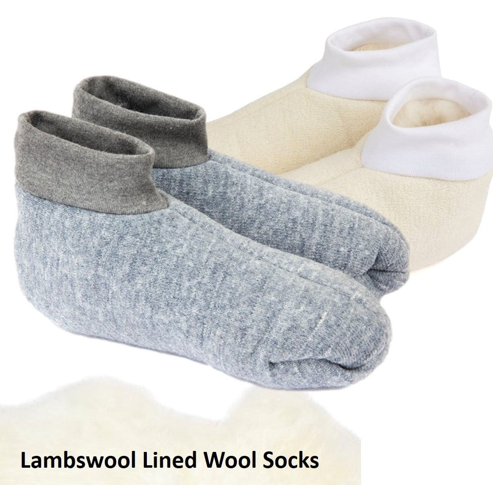 Original Ugg Australia Sheepskin Lined Wool Socks Grey