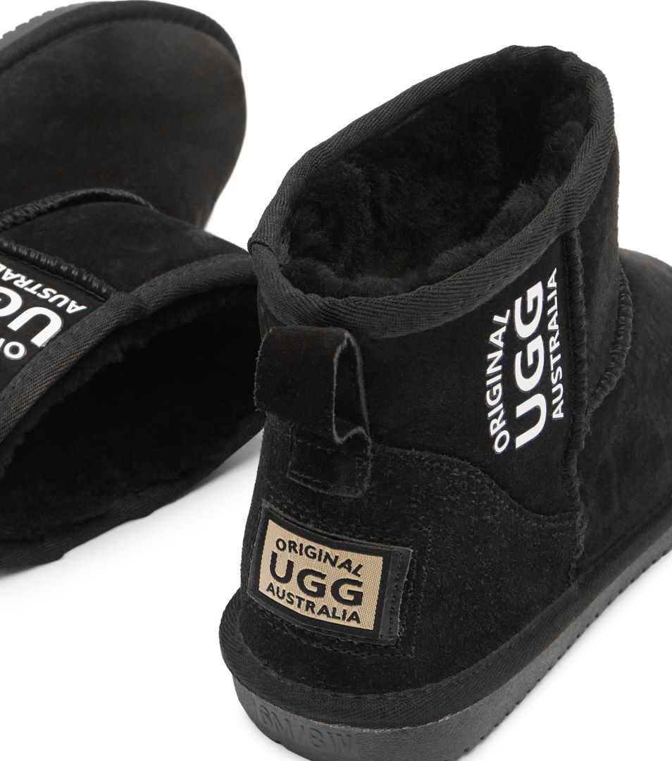 Originals Ugg Australia Branded Mini Sheepskin Boot Black
