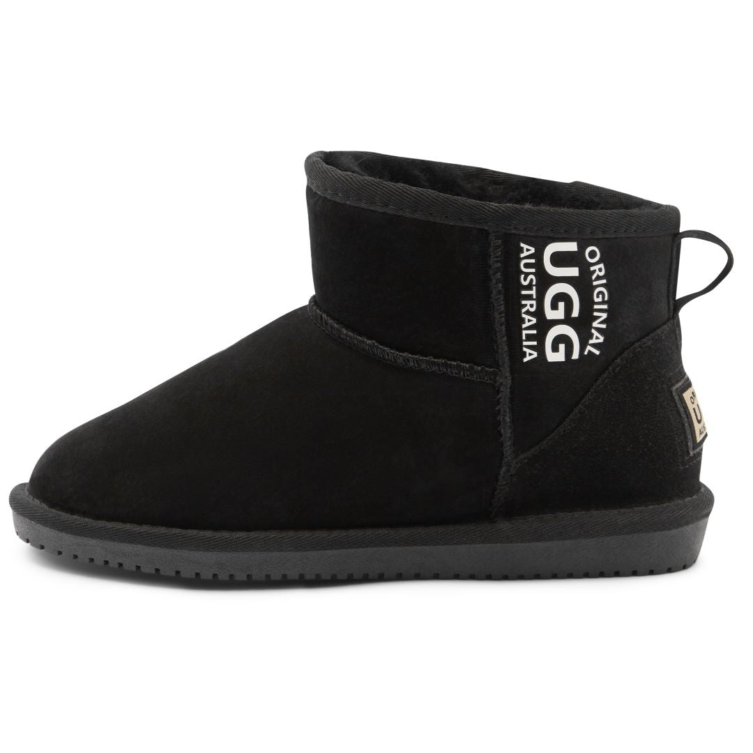 Originals Ugg Australia Branded Mini Sheepskin Boot Black