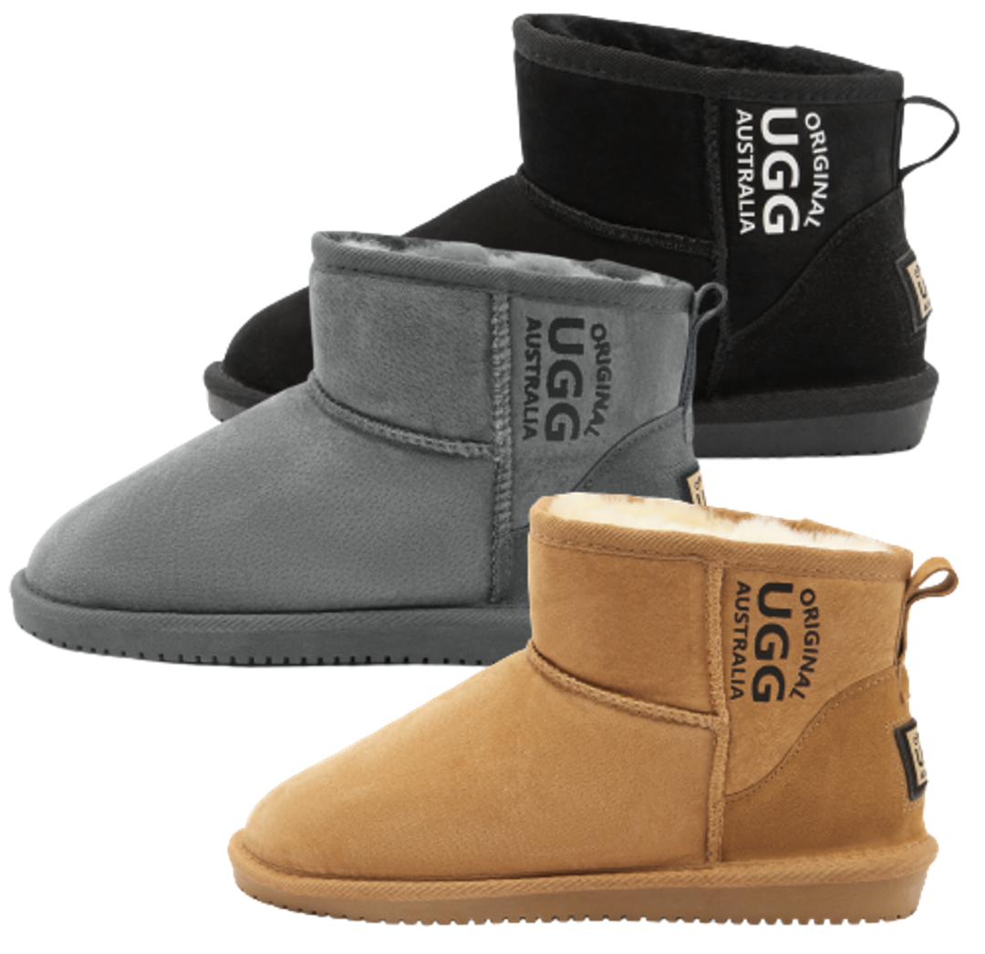 Originals Ugg Australia Branded Mini Sheepskin Boot Grey