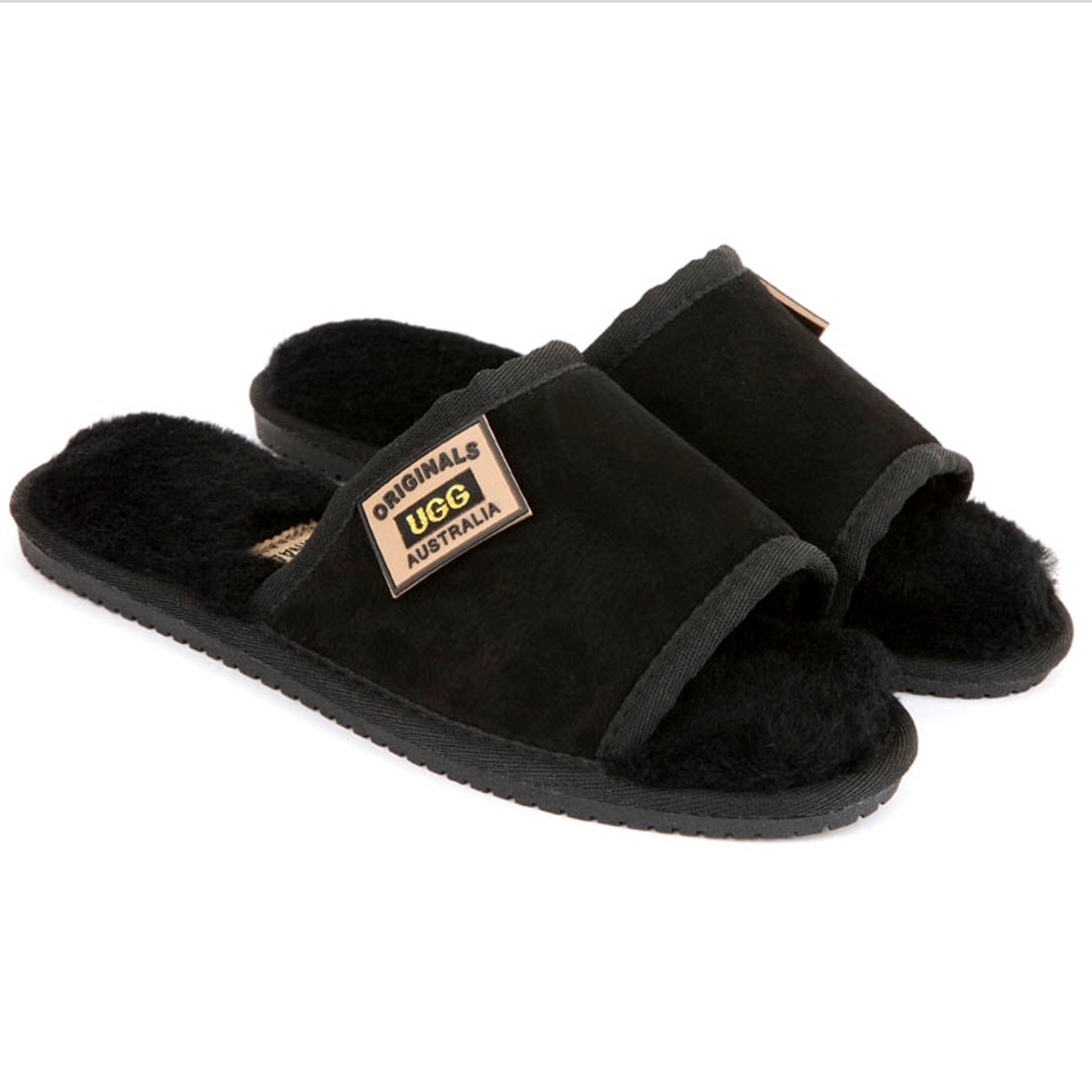 Original Ugg Australia Sheepskin Slides Black