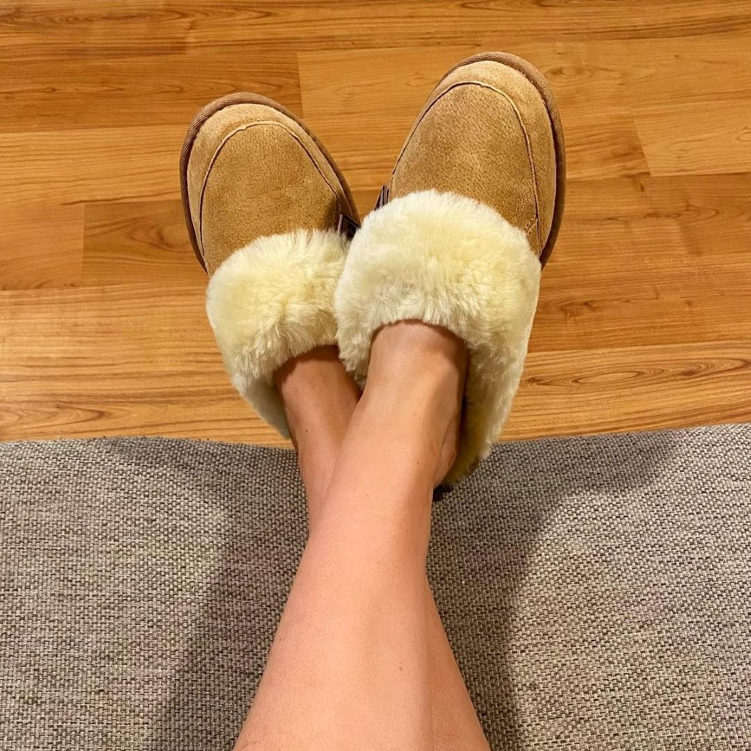 Original Ugg Australia Sheepskin Scuff Slipper Grey