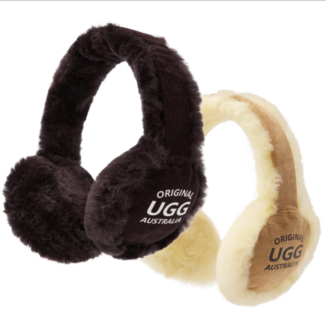 Original Ugg Australia Sheepskin Ear Muffs Chocolate