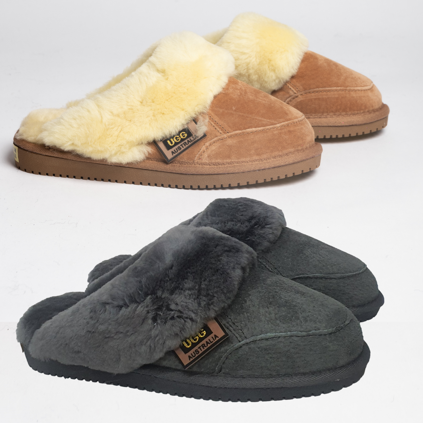 Original Ugg Australia Sheepskin Scuff Slipper Grey