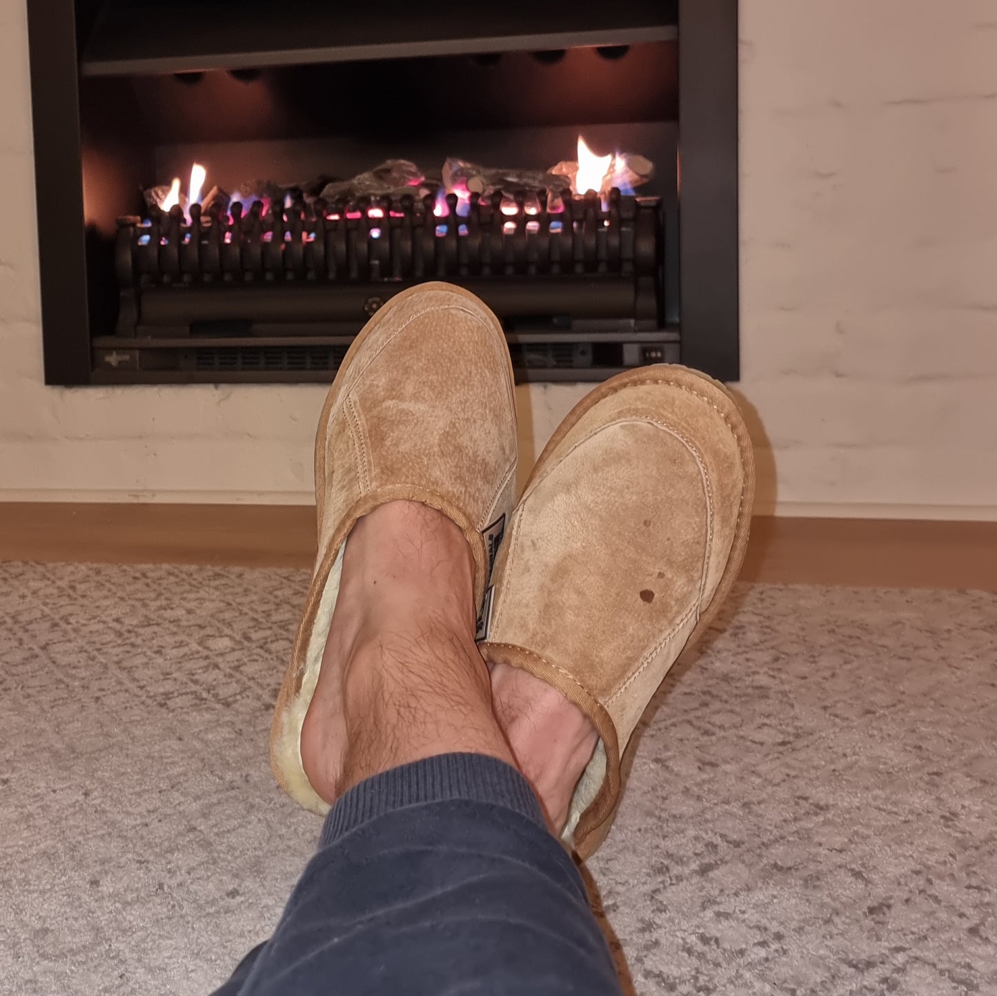 Original Ugg Australia Sheepskin Scuffs Chestnut