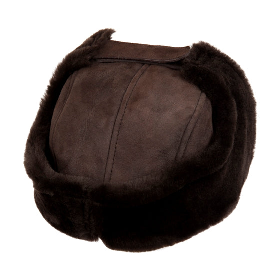 Original Ugg Australia Sheepskin Trapper Aviator Hat Chocolate